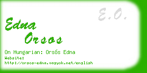 edna orsos business card